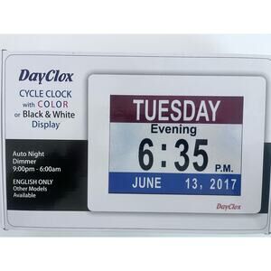 DayClox Memory Loss International Digital Calendar Day Clock